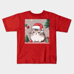 Pu-sheen Santa Kitty Kids T-Shirt